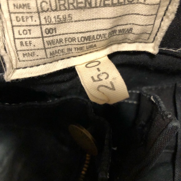 Current/Elliott size 25 black tie dyed jeans - Picture 3 of 6